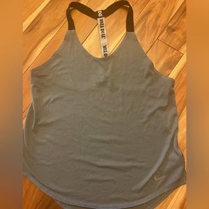 NIKE grey workout tank with cute, black straps. Size small.